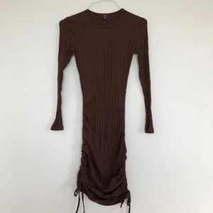 New: Shein Bodycon Brown Dress Size S EU 36 US 4 RRP £12 - Picture 1 of 6