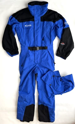 Macacão de neve masculino vintage azul royal Columbia Sportswear Co. titânio Omni-Tech M - Imagem 1 de 4