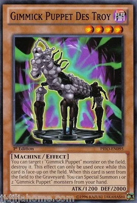 PRIO EN095 1ST ED 3X GIMMICK PUPPET DES TROY COMMON CARDS - Image 1 of 2