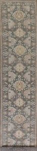 Traditional Oushak 14 ft. Runner Rug Wool Handmade Carpet 13' 8" x 2' 6" - Picture 1 of 12