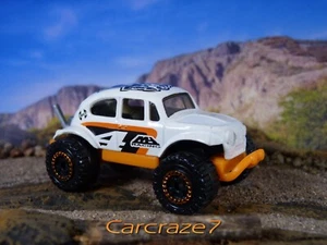 2012 Matchbox Desert Series White & Orange Volkswagen Beetle 4x4 Loose C2 - Picture 1 of 3