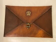 Brand new. Pratesi Firenze. Beautiful genuine Italian leather envelope clutch.