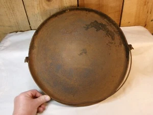 Antique Cast Iron 14" Griddle with Heat Ring and Bail Handle ~ Unrestored - Picture 1 of 4
