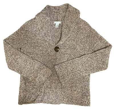 Cárdigan Cambridge Dry Goods para mujer marrón con botones cuello chal L Foto 1 de 4