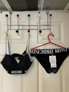 STUNNING & GENUINE LADIES MOSCHINO TWO PIECE SWIM OUTFIT SIZE 10 BRAND NEW TAGS