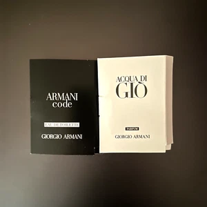 Lot of 2 GIORGIO ARMANI ARMANI CODE + ACQUA DI GIO 1.2 ml Spray Samples NEW - Picture 1 of 2