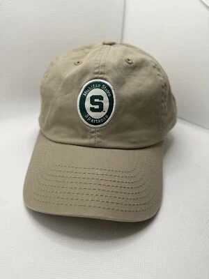 DE COLECCIÓN American Needle Michigan State Spartans Sombrero Gorra Bronceado MSU Correa Trasera Foto 1 de 4