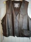 Tuff Hide Apparel Side Adjustable Laces Size Xl Black Leather biker vest