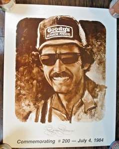 VINTAGE GOODY'S RICHARD PETTY 16X20 RACING POSTER COMMEMORATING #200 JULY 4 1984 - Picture 1 of 1