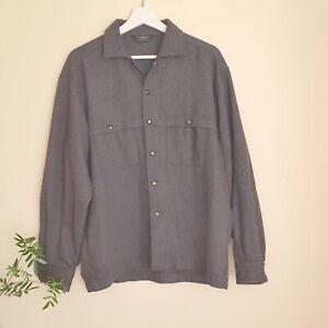 OshKosh B'gosh Vintage Wool Blend Bomber L Jacket/Shirt 80-90s Made Italy Street