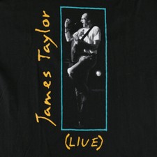 New popular 1993 James Taylor Live Tour Shirt Black Men All size NE885