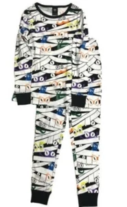 Hyde & Eek Womens Colorful Mummy Pajamas Spooky Eyes Sleep Set Large - Picture 1 of 2