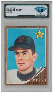 1962 Topps GAYLORD PERRY #199 Rookie RC ๐ DSG 6.5 EX/NM - Picture 1 of 2
