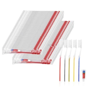 Einmal Zahnbürsten100 Packungen Einwegzahnbürsten Mit Zahnpasta Set Einzeln V... - Bild 1 von 8