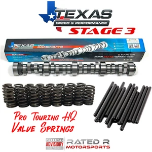 Kit de levas Texas Speed GM Gen 3 Gen 4 LS para camión etapa 3 resortes PTHQ TSP 7,4 varilla de empuje - Imagen 1 de 11