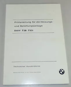 Schulungsunterlage Seminario BMW 7er E23 728-733i Calefacción Y Ventilación De - Imagen 1 de 1