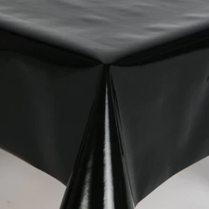 Tovaglie pulite in vinile PVC nero semplice - Foto 1 di 1