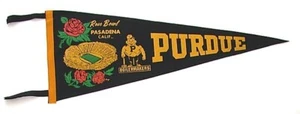 College Football Wimpel Purdue Boilermakers Vintage Rose Bowl 1967 California - Bild 1 von 1