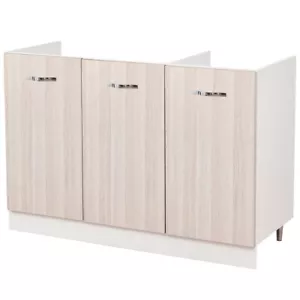 Mobile Sottolavello Cucina Componibile Mobiletto in Legno Colore Olmo con 3 Ante - Foto 1 di 10