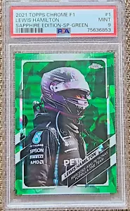 2021 Topps Chrome F1 Sapphire Lewis Hamilton Green Formula 1 /75 IV Portrait - Picture 1 of 2
