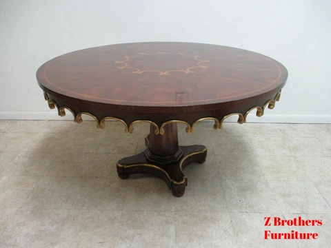 John Richard Carved French Round Dining Center Table Cover