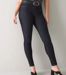 White House Black Market Blanc Pants Womens Denim Jeans Slim Ankle Black Sz 8 R - Picture 1 of 5