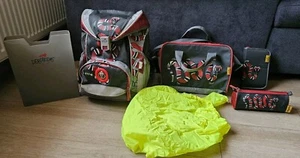 Der Die Das Ergoflex! Schulranzen! 6-tlg. Set Klapperschlange! Grau! Rot! Top! - Bild 1 von 22