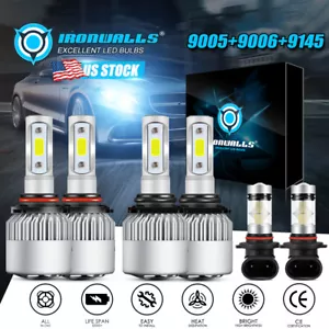 6PCS LED Headlight Bulb+Fog Light for Chevy Silverado 1500 2500 3500HD 2003-2006 - Picture 1 of 12