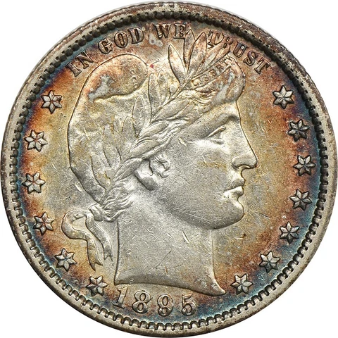 1895-O Barber Quarter, AU Cleaned, 25c C00064666 Cover