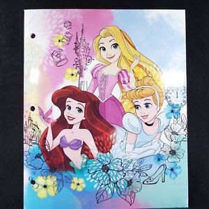 Disney Princess Ariel Cinderella Rapunzel Folder Pocket Portfolio