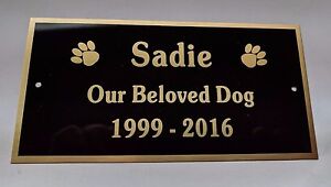 DOG CAT PET MEMORIAL ENGRAVED BRASS URN PLATE FREE ENGRAVING  FAST SHIPPING 
