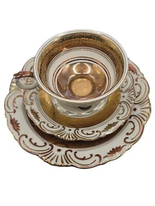 Vintage Dussel Rehau Bavaria Embossed TeaCup, Saucer & Plate Germany " - Picture 1 of 9