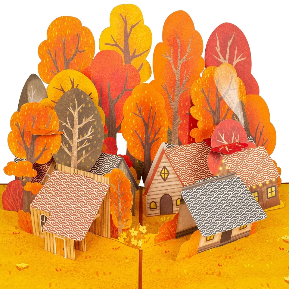 Paper Love 3D Fall Foliage Pop Up Card, For Autumn, Thanksgiving, Halloween, ... - Image 1 of 4