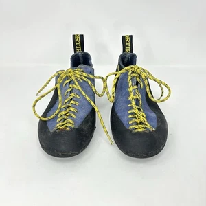 La Sportiva Rock Climbing Bouldering Shoes Size 36 Blue Suede READ - Picture 1 of 13