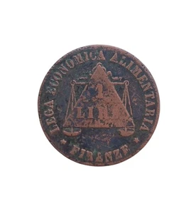 *HH* General Utility Token Medal Economic Food League Florence 1 Lira - Picture 1 of 4