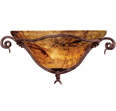 Vine 1-Light Wall Sconce in Bark Finish - Image 1 of 2