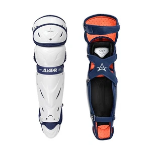 All-Star PHX Paige Halstead Fastpitch Catcher's Leg Guards - White/Navy - Medium - Picture 1 of 1