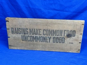 3 Vintage Boards RAISINS Shipping Box ~ Wood, Branded - Kitchen or Market Signs? - Picture 1 of 14