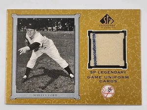 2001 SP Legendary Cuts Game Jersey JWF Whitey Ford Uniform Jersey - Picture 1 of 18