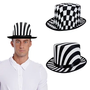 Unisex Women Men Magician Cap Fashion Cosplay Hats Unique Top Hat Carnival Club - Picture 1 of 15