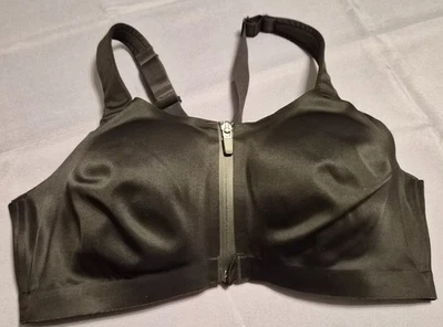 Victoria's Secret VS Knockout Ultra Black Sports Bra Size 38DD/E85 Front Zi - Image 1 of 4