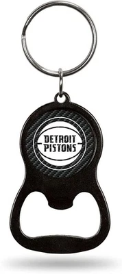 Llavero abrebotellas Detroit Pistons diseño fibra de carbono metal baloncesto Foto 1 de 2