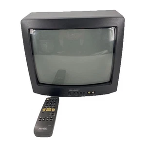 SHARP 13" CRT TV Retro Gaming Farbfernseher Modell 13N-M100B mit Fernbedienung - Bild 1 von 14