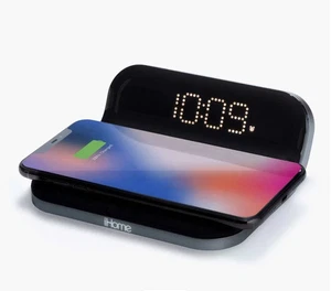 iHome Universal Wireless Charger With Digital Alarm Clock With USB Port - Picture 1 of 4