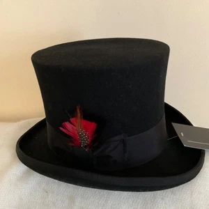 FERRECCI Unisex Top Hat Felt Victorian Renaissance Costume Cosplay Sz L NWT - Picture 1 of 14