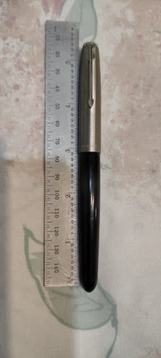 Pluma Estilográfica Parker 51 Tapa Cromada, Barril Resina Negra M Oro 14k Nuevo en Caja Inglaterra #1 Foto 1 de 4