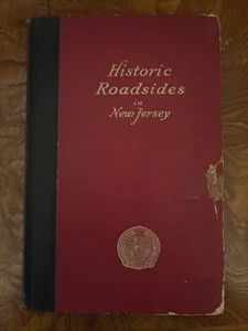 HISTORIC ROADSIDES IN NEW JERSEY 1928 PULL OUT MAP ON BACK COVER - Bild 1 von 9