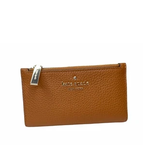 Kate spade leila small Warm Gingerbread pebbled leather slim bifold wallet - Picture 1 of 5