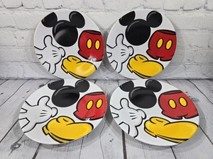 Lot Of 4 Disney Parks Mickey Mouse in Pieces Dessert/Salad Plates 2000’s VGC! - Picture 1 of 6