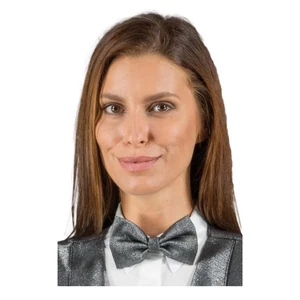 Schmetterling Kellner Lurex Silber Silber - Isaak - Uniform Zeremonie Restaurant - Bild 1 von 2